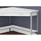 Homeroots 42 x 42 x 30 in. White with Silver Metal Computer Desk 355733 - alternate 5